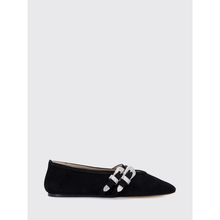 Suede Mary Jane Flats with Double Strap (BCSSUEBLA)