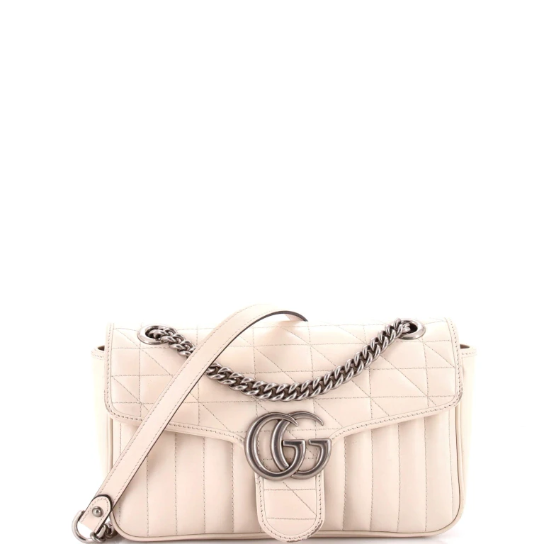 GG Marmont Flap Bag Mixed Matelasse Leather Small
