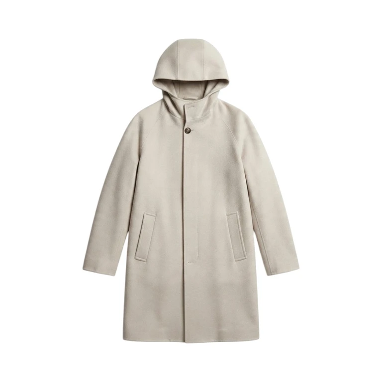 Giacca Cappotto in Sabbia e Te con Cappuccio