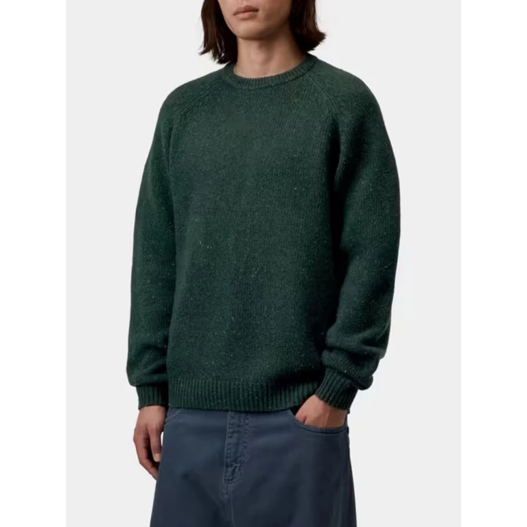 Long-Sleeved Wool and Cotton Blend Crewneck Sweater (I0109773YOXX)