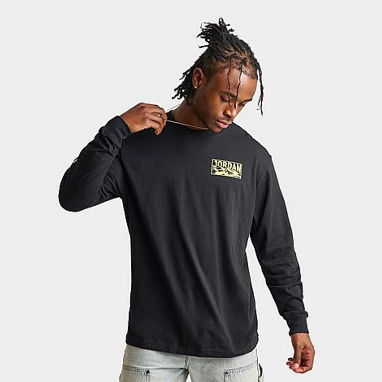 Men's Flight Mountainside Long-Sleeve T-Shirt in Black Size: Small
