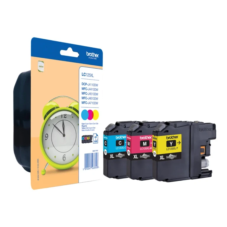 LC125XLRBWBP ink cartridge 3 pc(s) Original High (XL) Yield Cyan, Magenta, Yellow