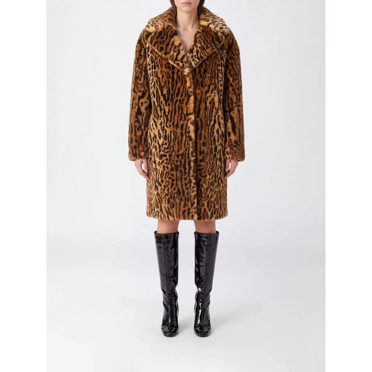 Fur Coat Woman color Brown (61137907040200)