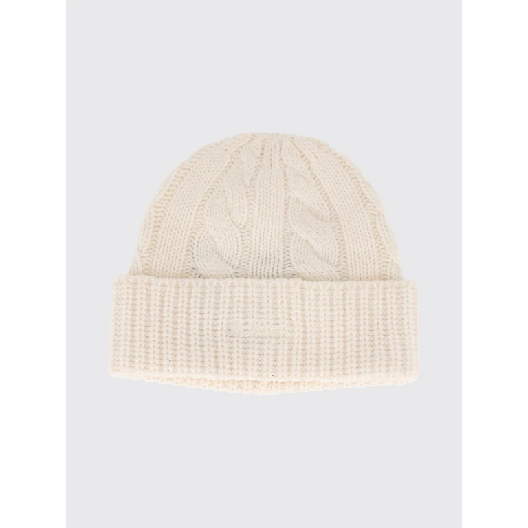 Ribbed Pure Wool Cuffed Beanie with Embroidered Logo (MOS000600023M)
