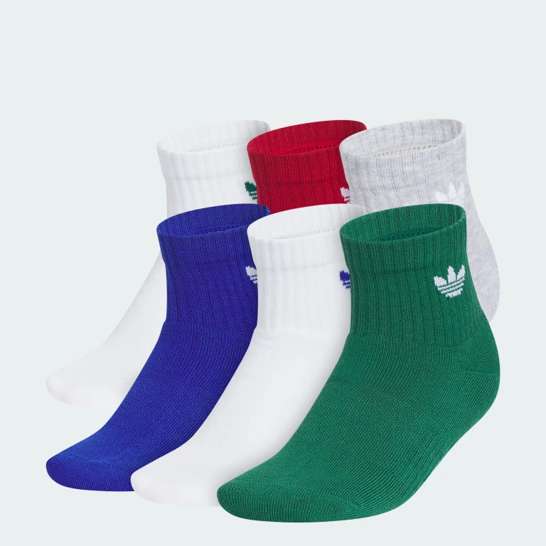 Youth Originals Trefoil 2.0 6-Pack Quarter Socks