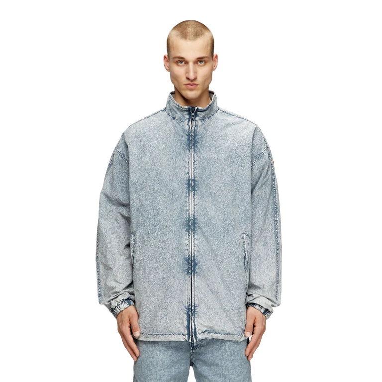 Jacket in recycled nylon taslan - Jackets - Man - Blue