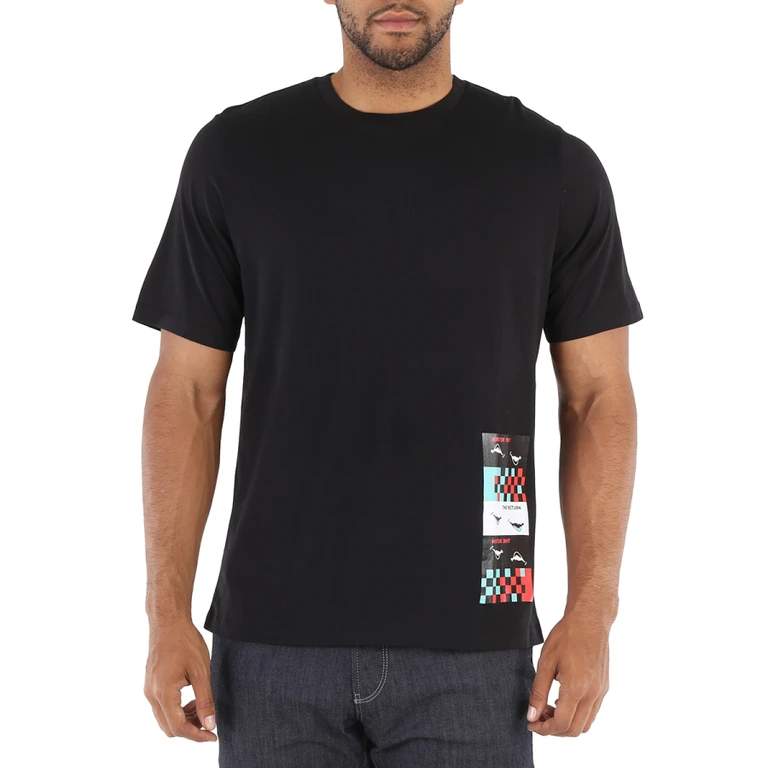 Mens Black Time Ravers Graphic T-shirt