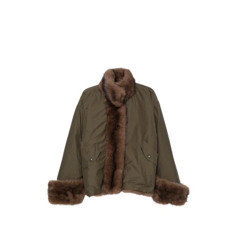 Faux-fur Trim Reversible Jacket