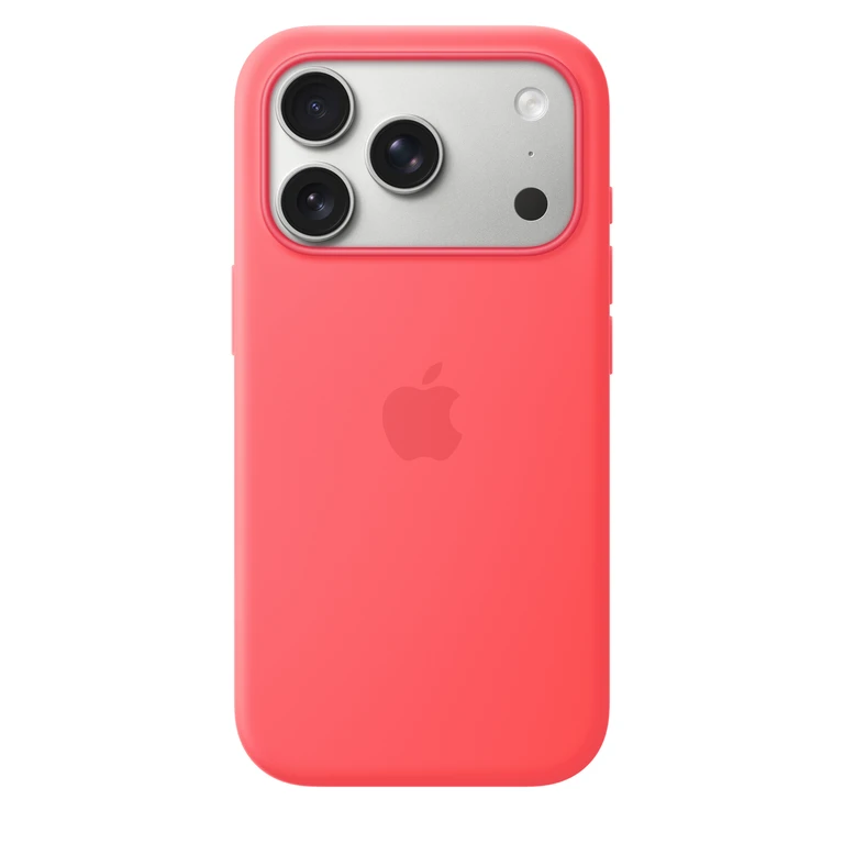 Apple iPhone 17 Pro Silicone Case with MagSafe – Bright Guava