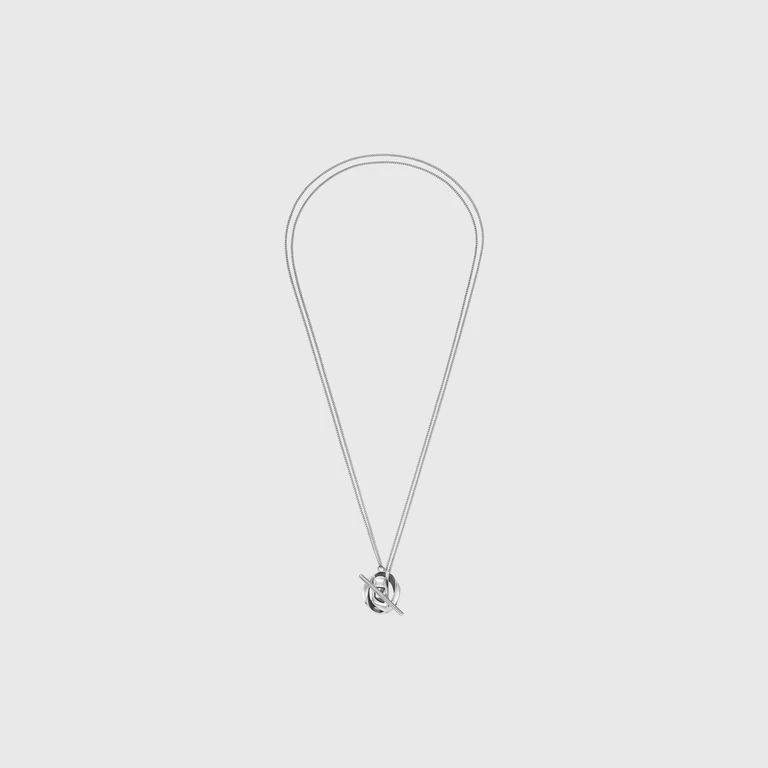Stainless Steel Pendant Necklace - Necklaces - Unisex - Silver