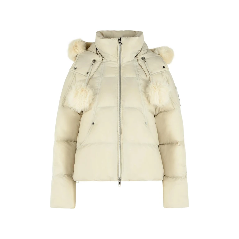 EVEREST IVORY NYLON BOMBER JACKET