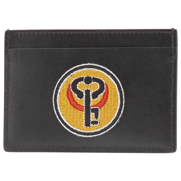 Black / Yellow Key Symbol Patch Card Holder
