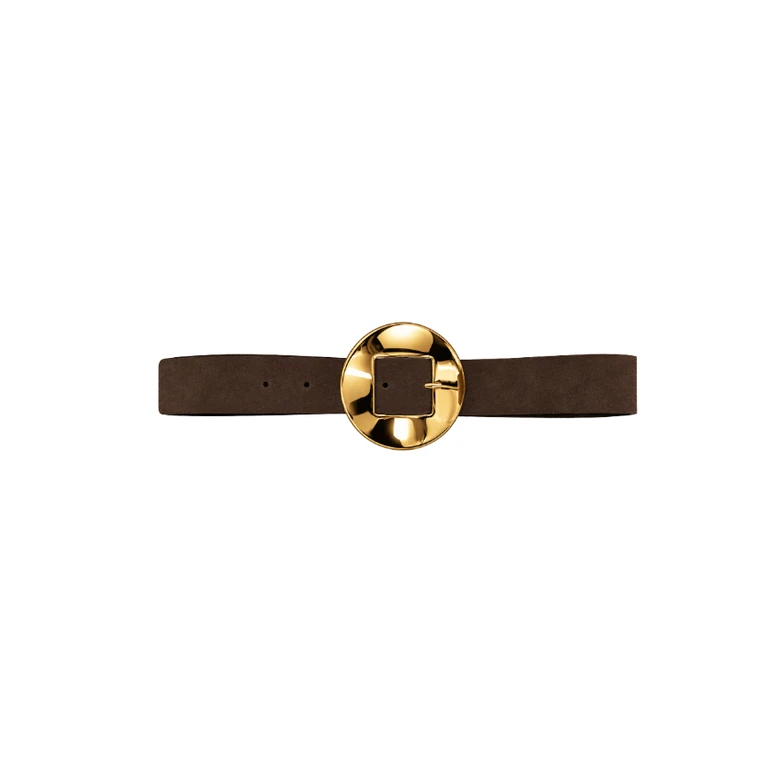 belt in suede Simona Corsellini with golden buckle