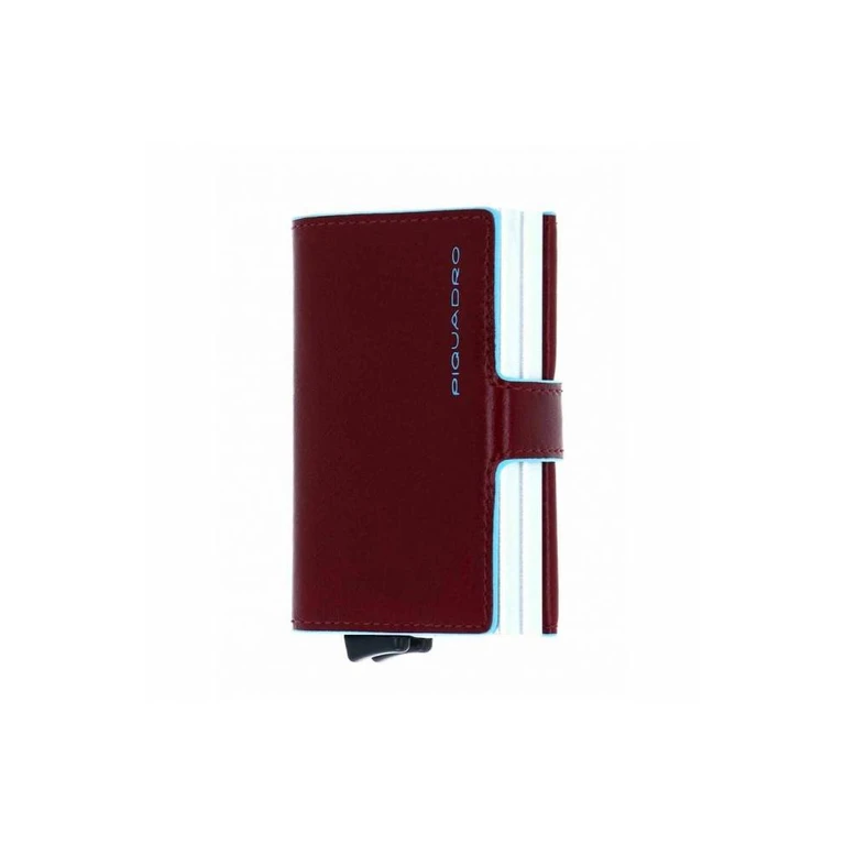 Card holder Piquadro Blue Square Brown Leather - PP5472B2R-MO