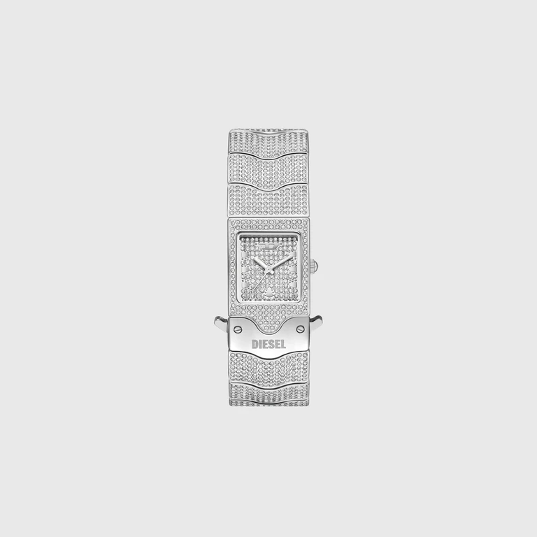 Closer limited edition stainless steel pavé watch - Timeframes - Man - Silver
