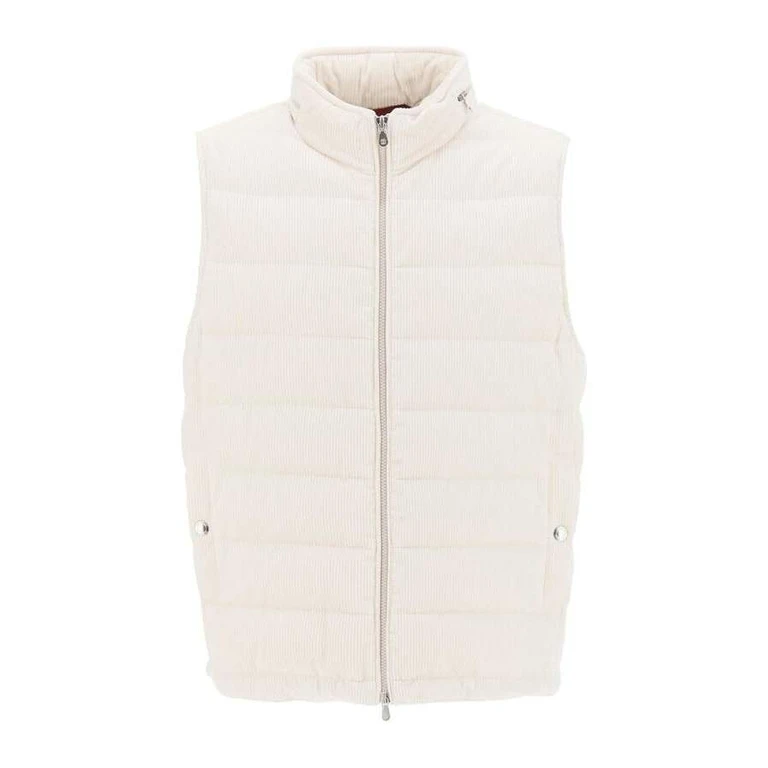 Men's Milk Quilted Sleeveless Jacket