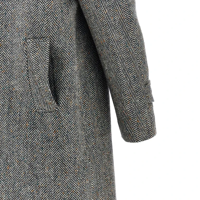 'Sherlock' herringbone wool coat Man S