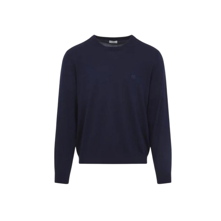 Men's sweaters Etro - knitted c-neck - blue