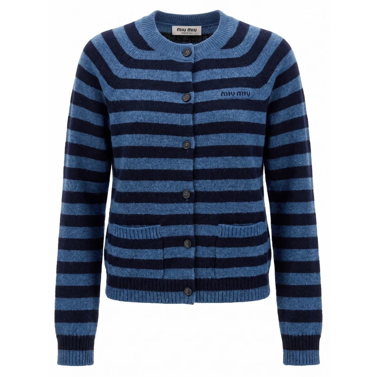 Wool Striped Cardigan