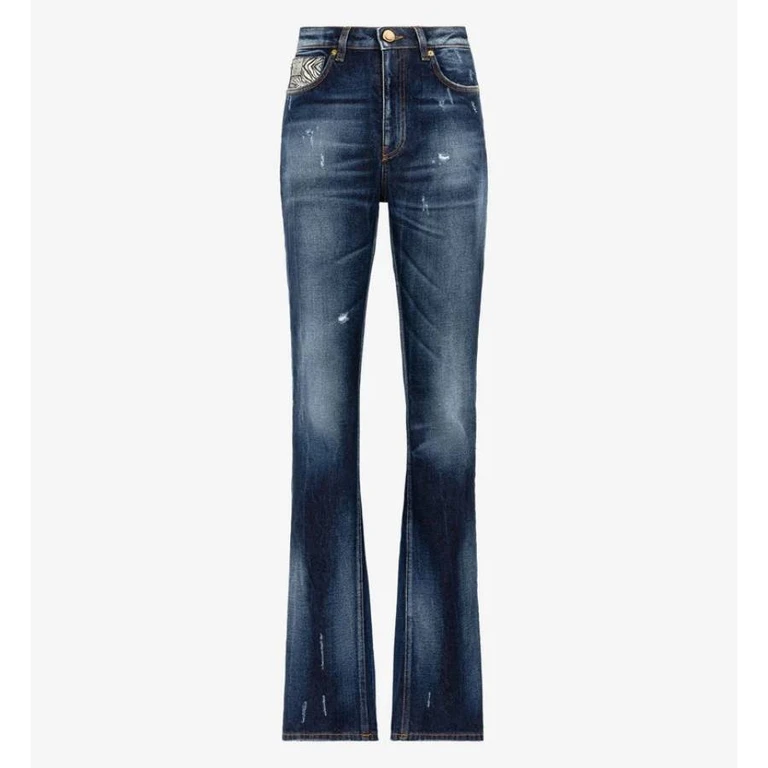 Animalier Patchwork Print Jeans