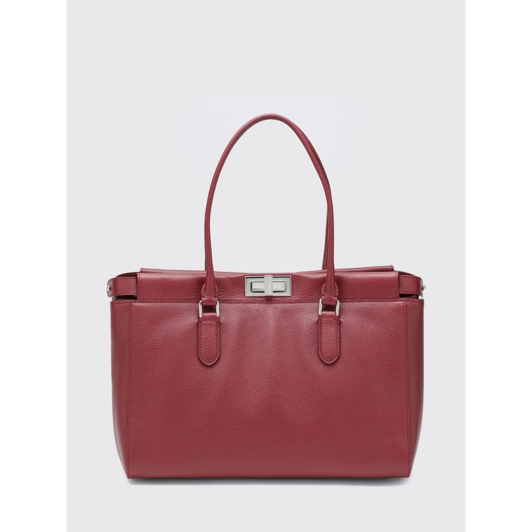 FENDI Peekaboo Calfskin Leather Shoulder Bag with Double Handle and Twist-Lock Closure (8BN380B1E3F0TX1)