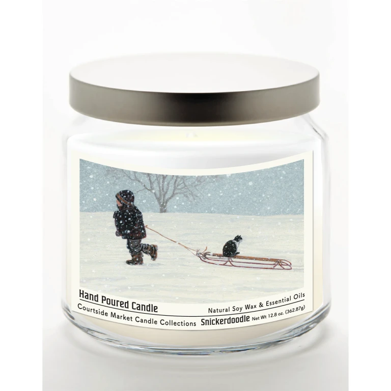 All Aboard 12.8 Oz Candle Glass Jar with Brushed Silver Metal Lid