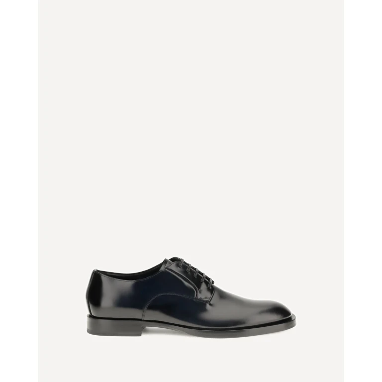 Calfskin lace-up Derby Shoes Male 42