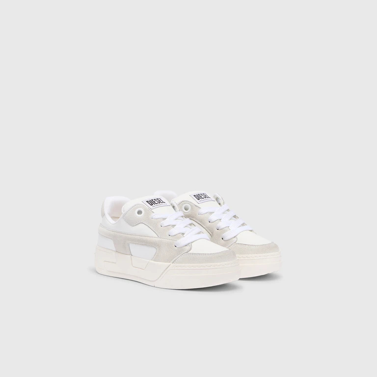 D-Ollie-Distressed sneakers in leather and suede - Sneakers - Woman - White