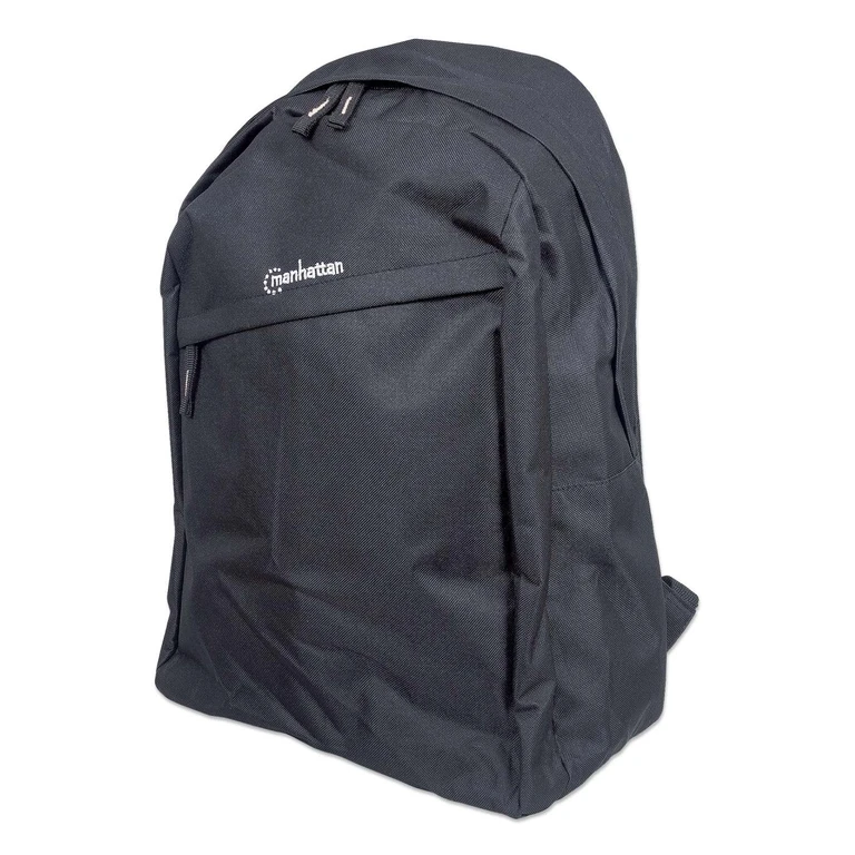 Knappack Backpack 14.1", Black, LOW COST, Lightweight, Internal Laptop Sleeve, Accessories Pocket, Padded Adjustable Shoulder Straps, Water Bottle Holder, Three Year Warranty