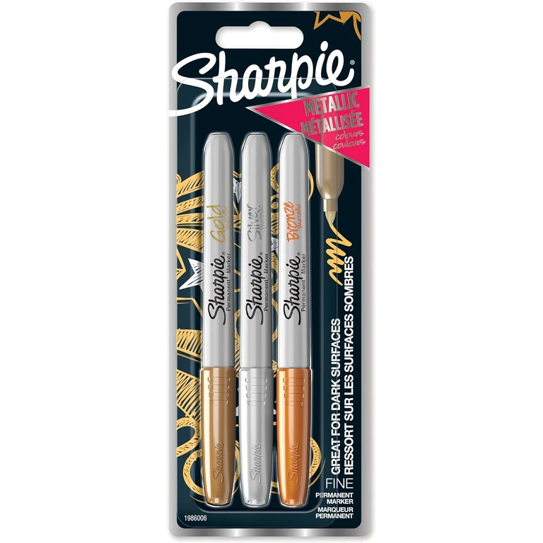 Sharpie 1986006 marker 3 pc(s) Fine tip Bronze, Gold, Silver
