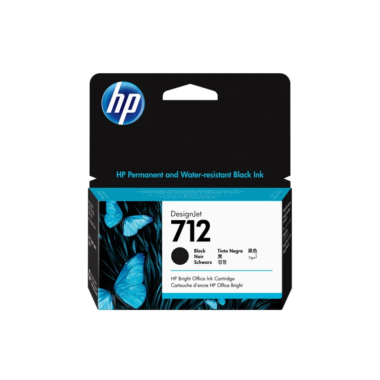 HP 3ED70A/712 Ink cartridge black 38ml for HP DesignJet T 200