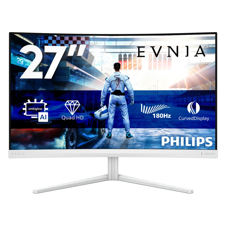 Philips Evnia 5000 – 27" QHD 180Hz Monitor, White (27M2C5501/00)