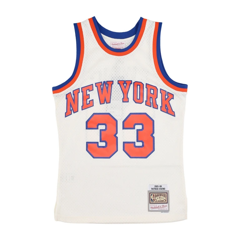 Men's Basketball Tank Top Nba Off White Team Color Swingman Jersey Hardwood Classics 1985 No 33 Patrick Ewing Neykni Off White