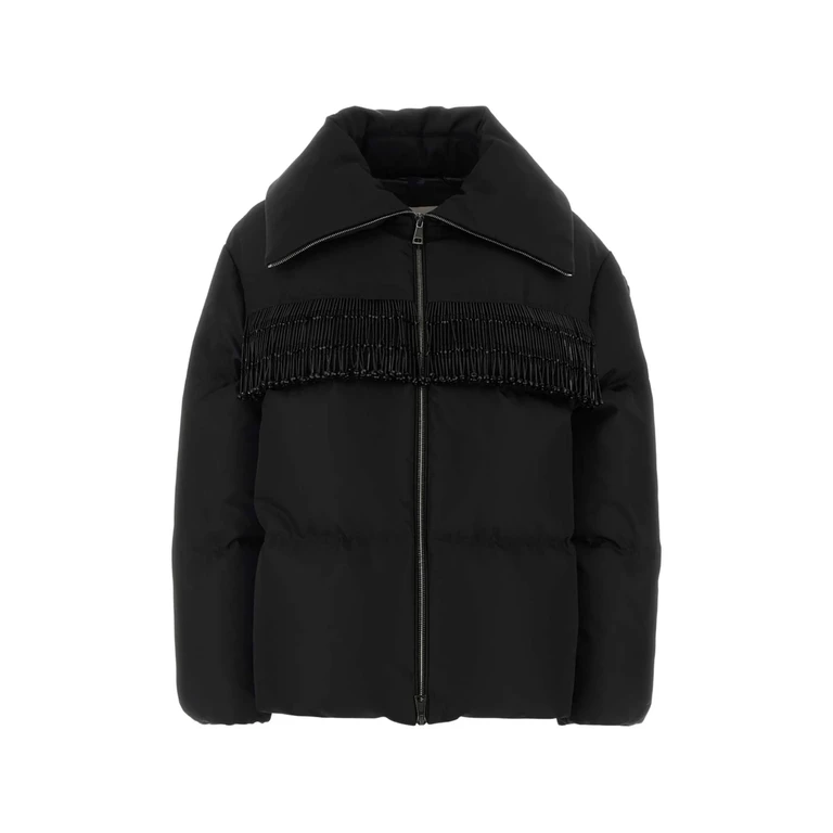 Manchot Beaded-trim Mid-length Down Jacket