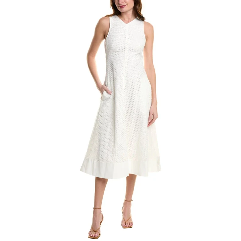 Juno Eyelet Midi Dress