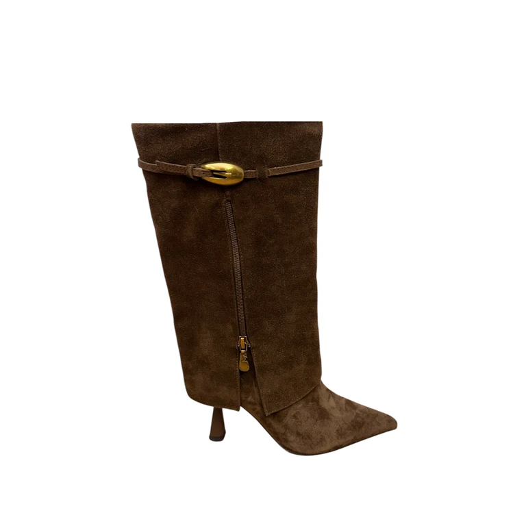 Female calf boots Marc Ellis with buckle and zip