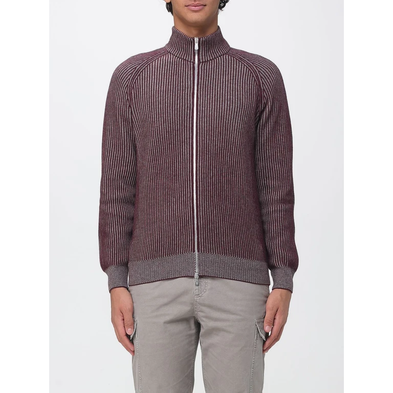 Roll Neck Zip-Up Cardigan in Pure Cashmere (M22700506CNH22)