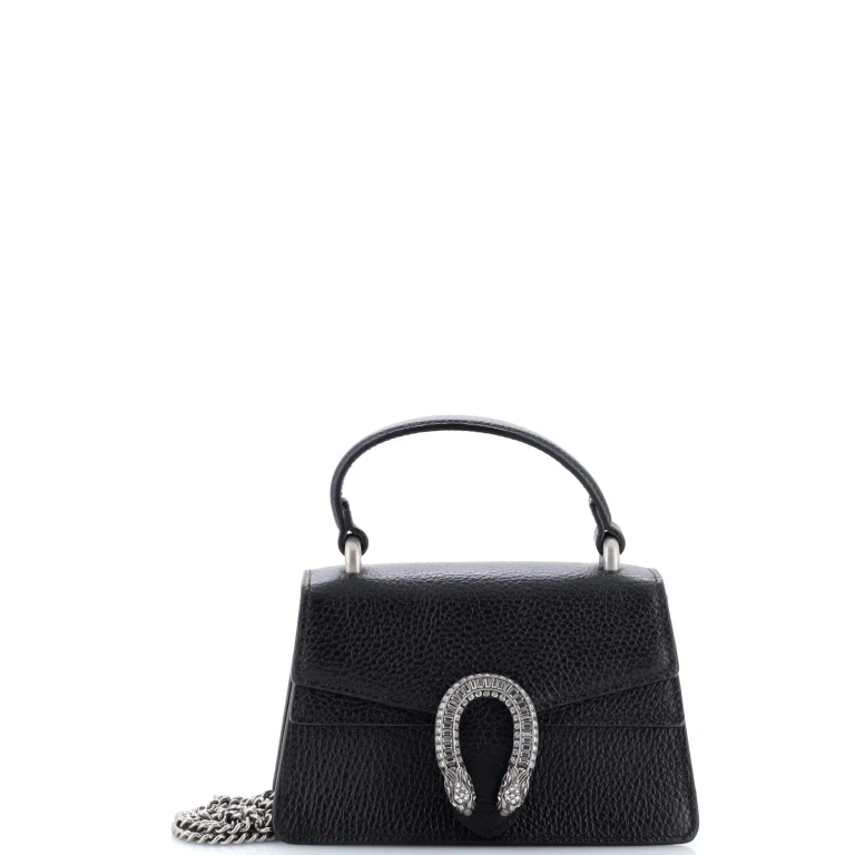 Dionysus Top Handle Bag Leather with Crystals Mini