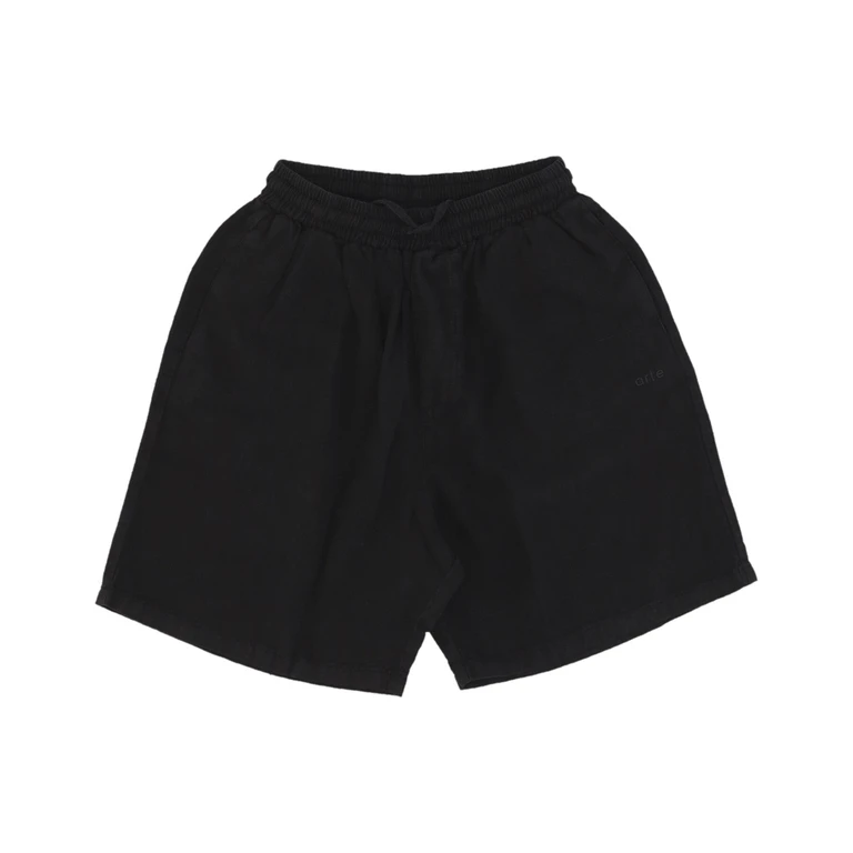 Jan Linnen Short Men's Trousers Black