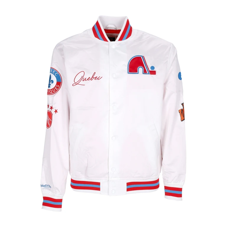 Men's Bomber Jacket Nhl Hometown Lw Satin Jacket Quenor White