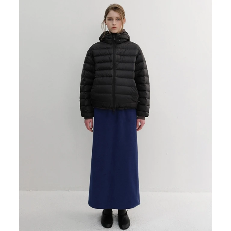 FLEECE MAXI SKIRT BLUE NAVY