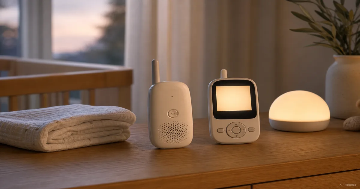Audio-Only vs Video Baby Monitors, How to Choose Your First One — AI illustration