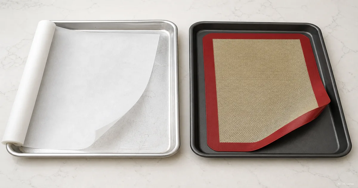 Aluminum or Nonstick Baking Sheet for a First Buy — Rimmed vs Rimless and Why It Matters — AI illustration