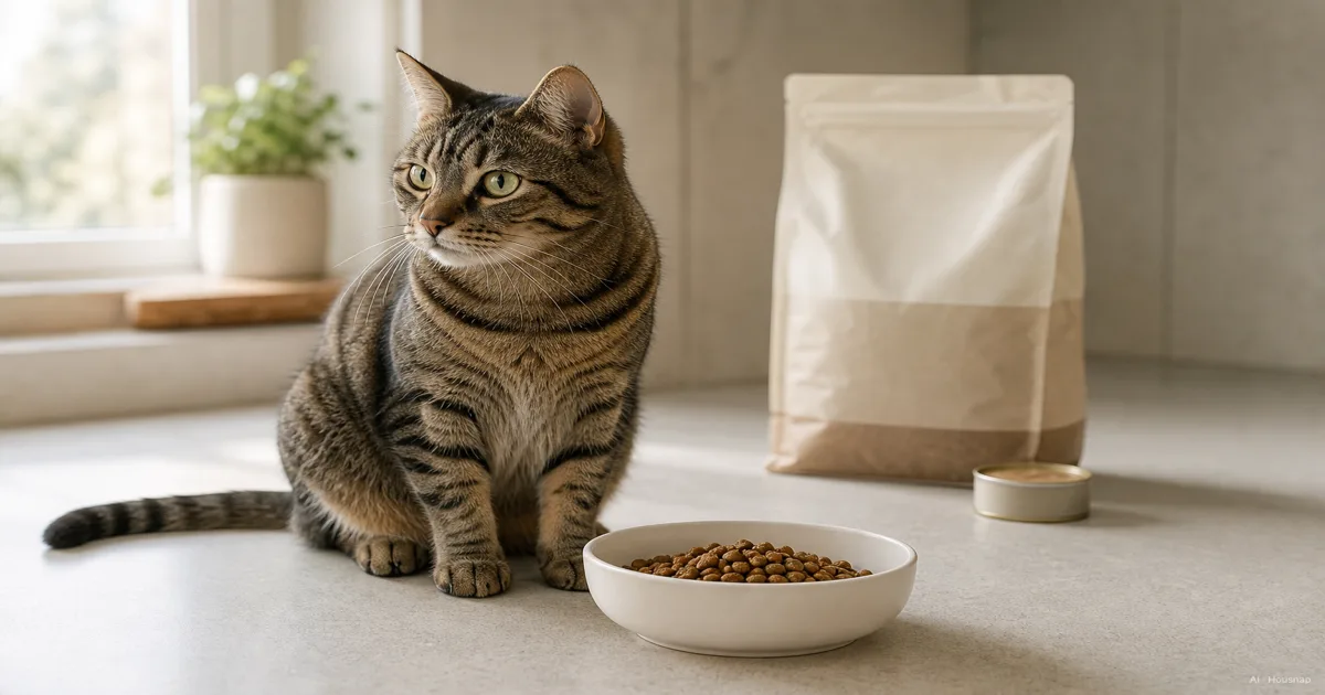 High-Protein, Grain-Free Cat Food, How to Choose Your First Bag — AI illustration