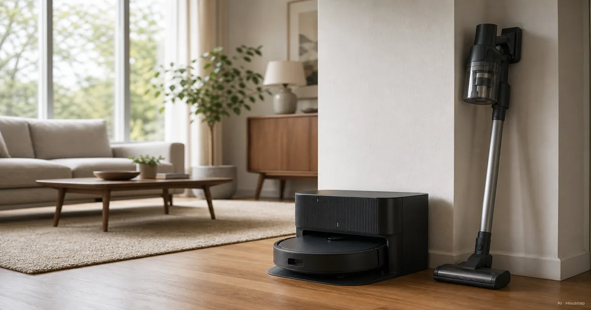 Cordless Stick vs Robot Vacuum, Which One to Buy First — AI illustration