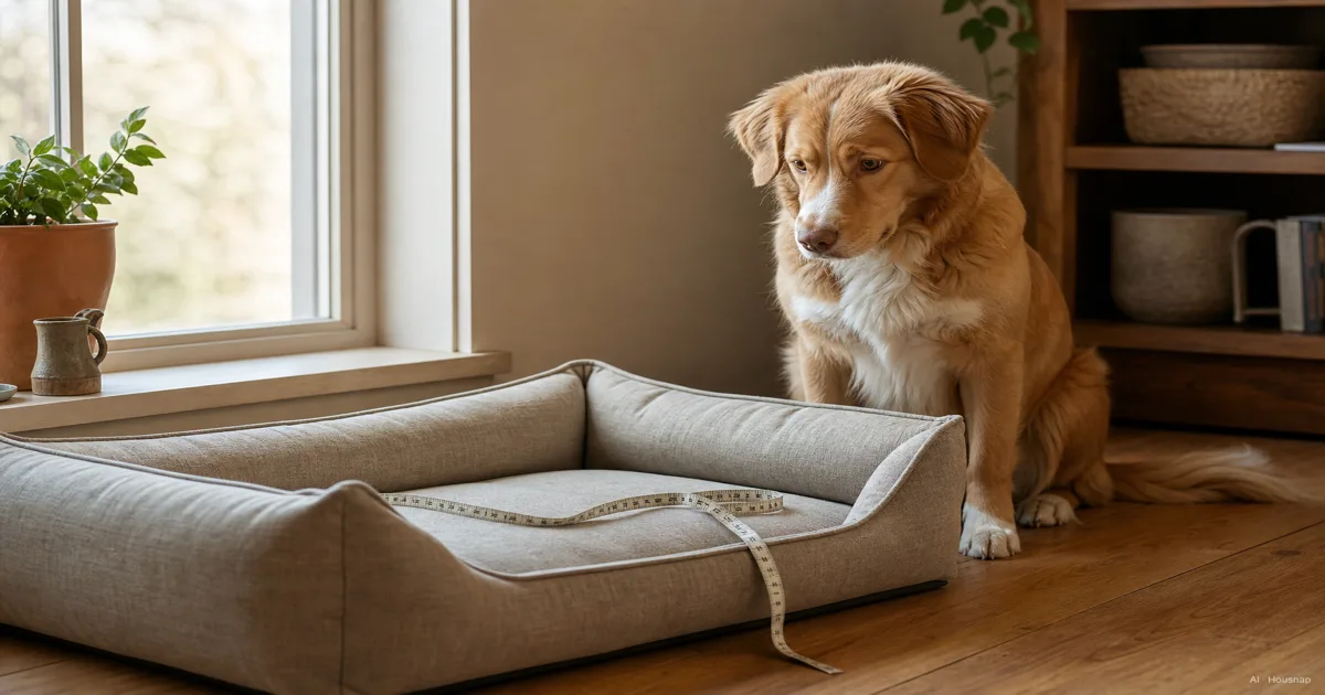 First Dog Bed Buying Guide, Size, Foam, and Shape Explained — Illustration IA