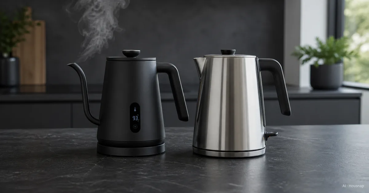 Electric Kettle First Buy: Variable Temperature vs. Fast Boil, and What Actually Matters — AI illustration