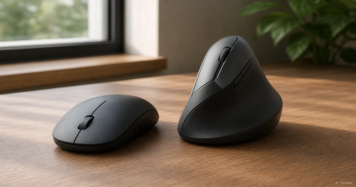 Ergonomic Mouse vs Standard, What to Know Before Your First Buy — AI illustration