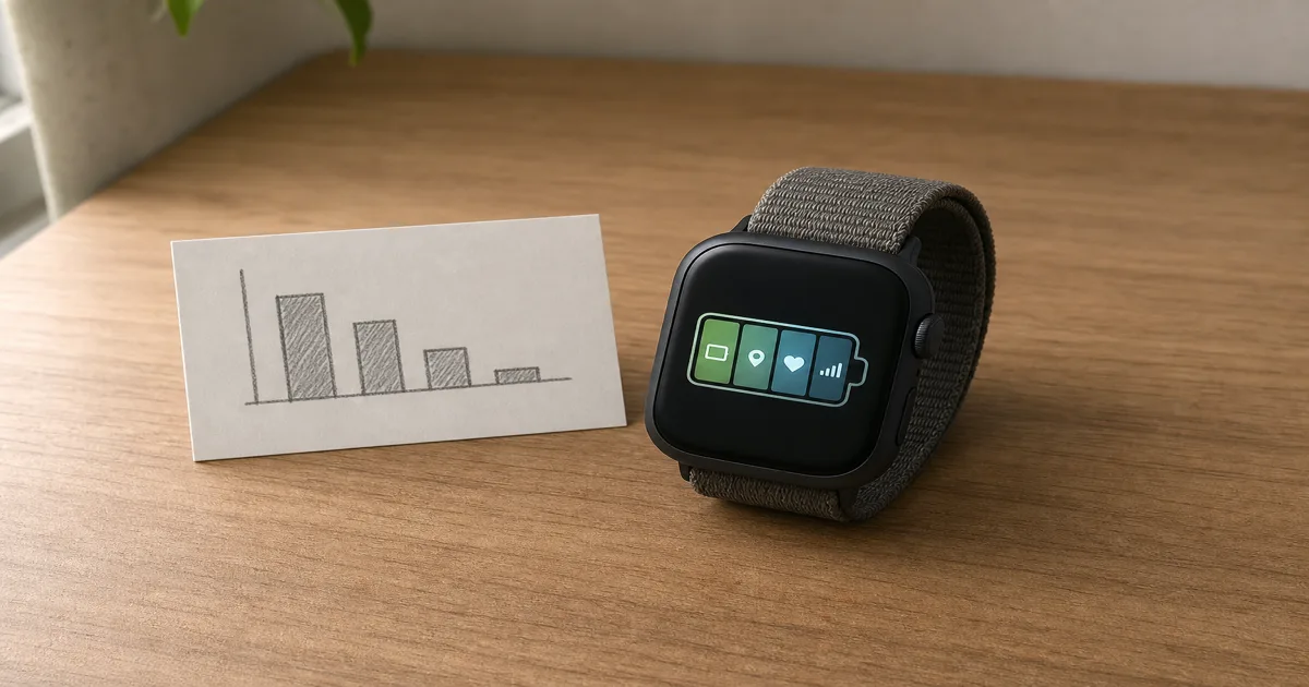 Smartwatch Battery vs Features, How to Choose Your First One Without Charging Every Night — AI illustration