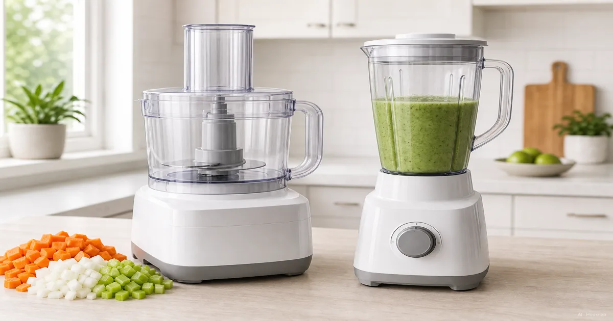 Food Processor vs Blender: Which One to Buy First — AI illustration